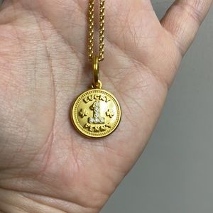 Brighton Gold Lucky penny type necklace